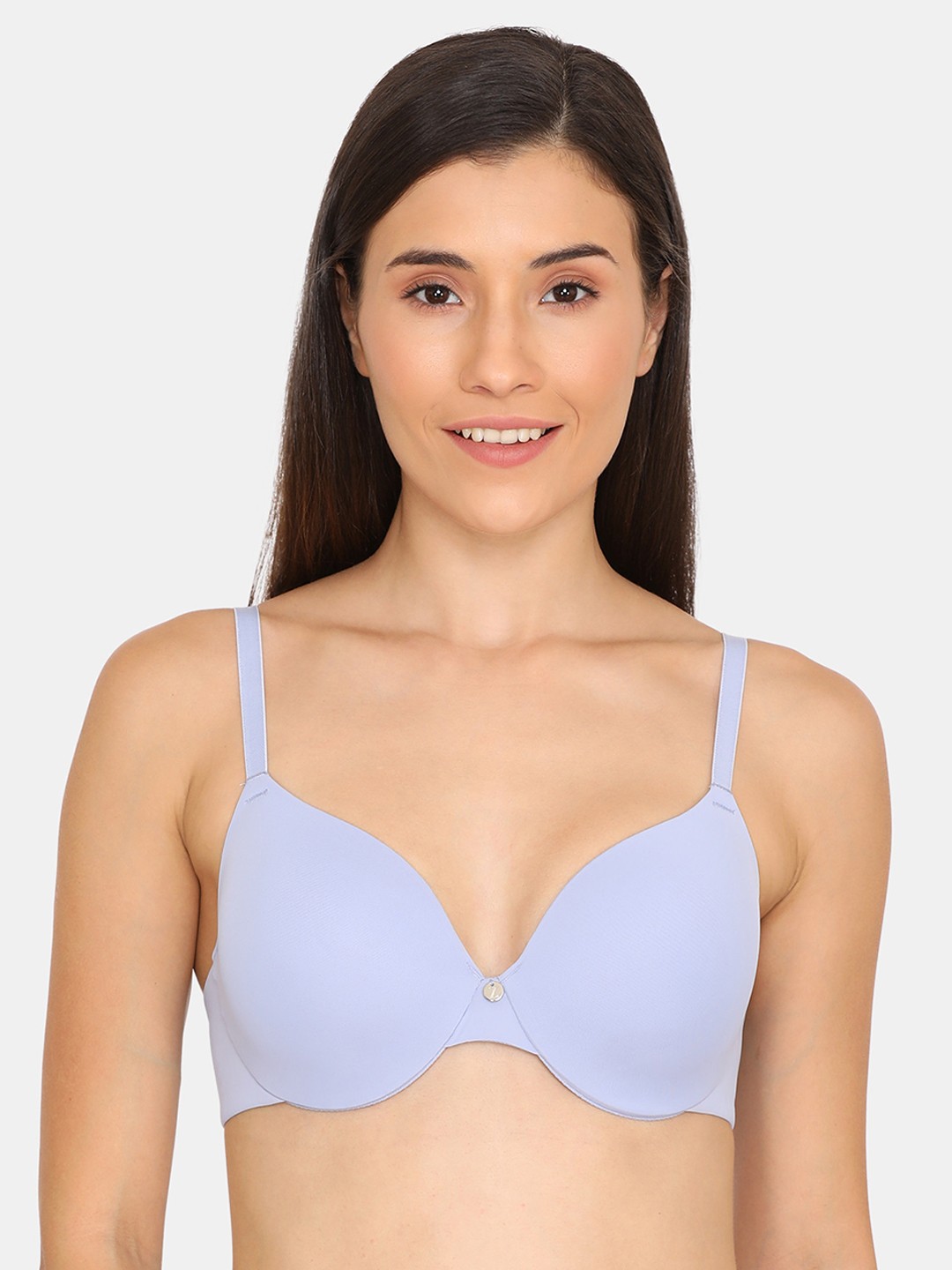

Zivame Blue Solid Underwired Lightly Padded T-shirt Bra ZI1297FASHDBLUE