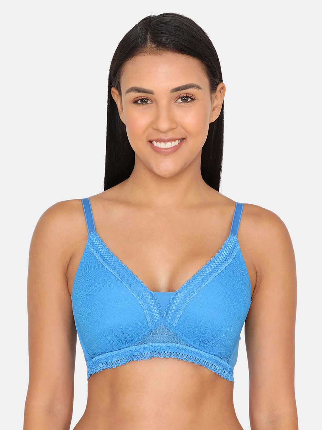 

Zivame Blue Solid Non-Wired Lightly Padded T-shirt Bra ZI101AFASH0