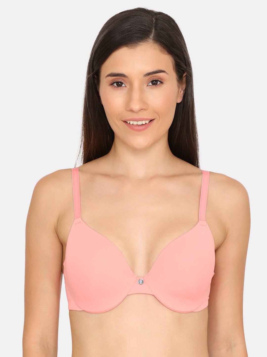 

Zivame Pink Solid Underwired Lightly Padded T-shirt Bra ZI1297FASHC