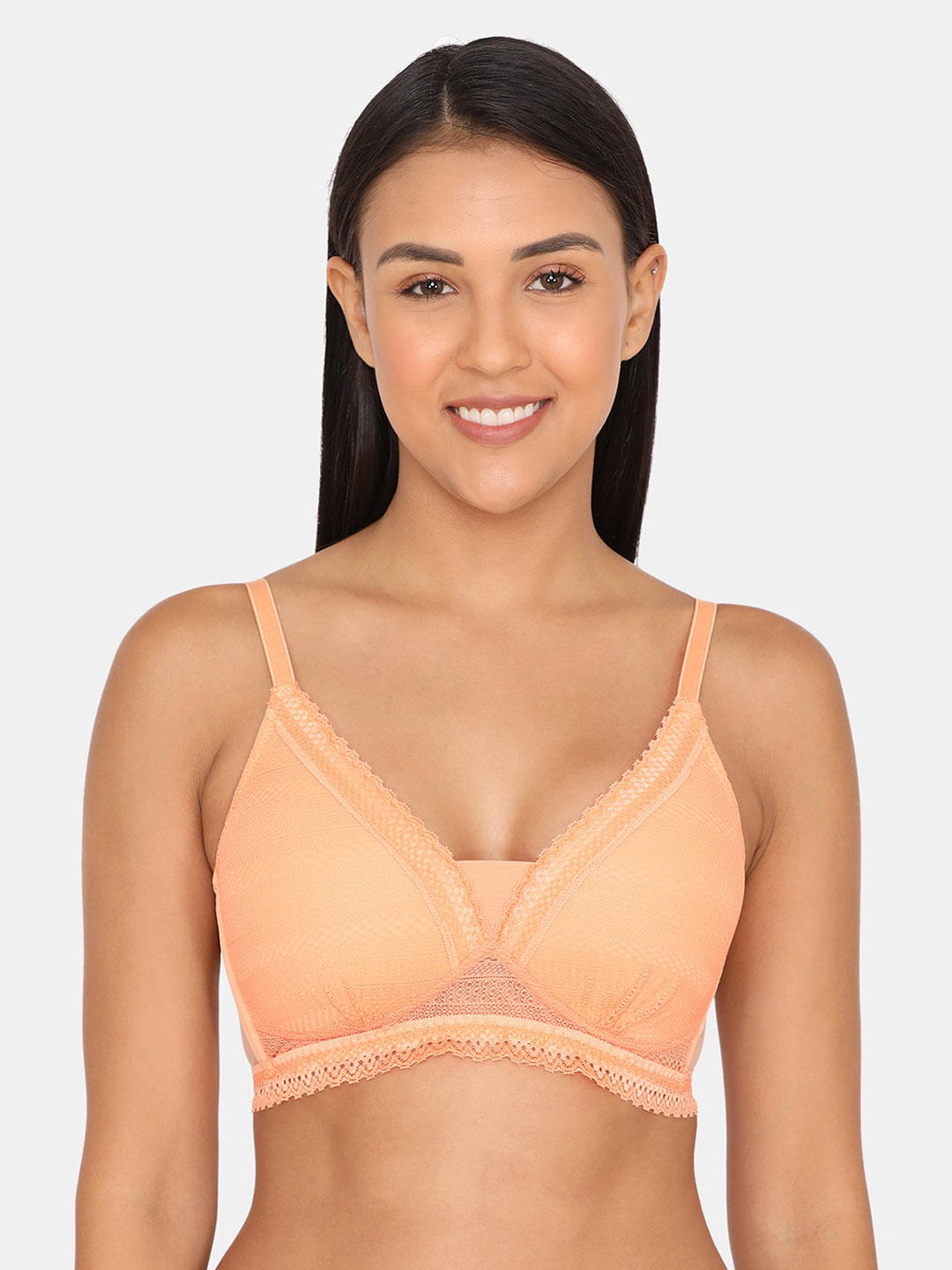 

Zivame Orange Self-Design Non-Wired Lightly Padded T-shirt Bra ZI101AFASHCORNG