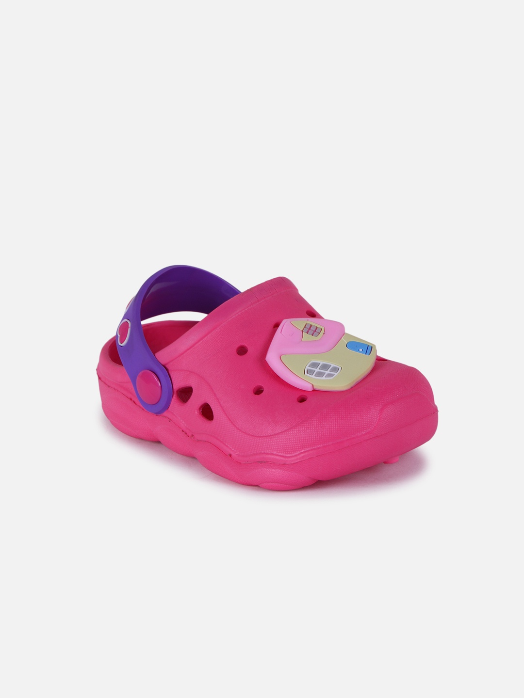 

PASSION PETALS Girls Pink & Blue Embellished Clogs