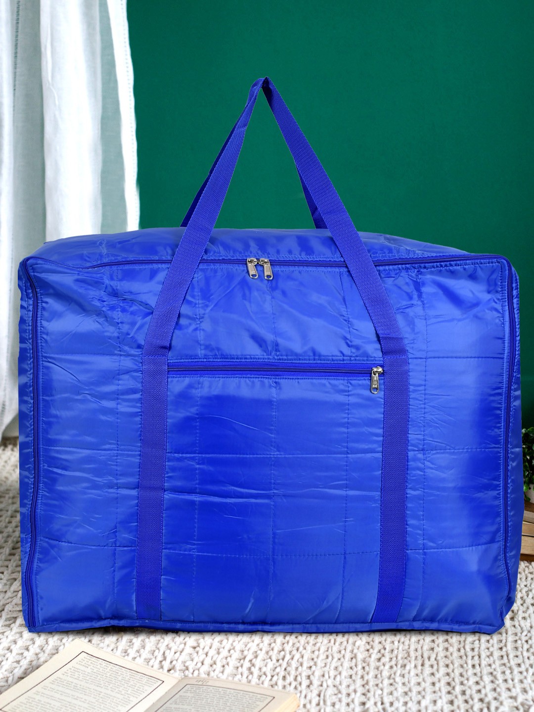 

Kuber Industries Unisex Blue Solid Jumbo Attachi Travel Storage Bag