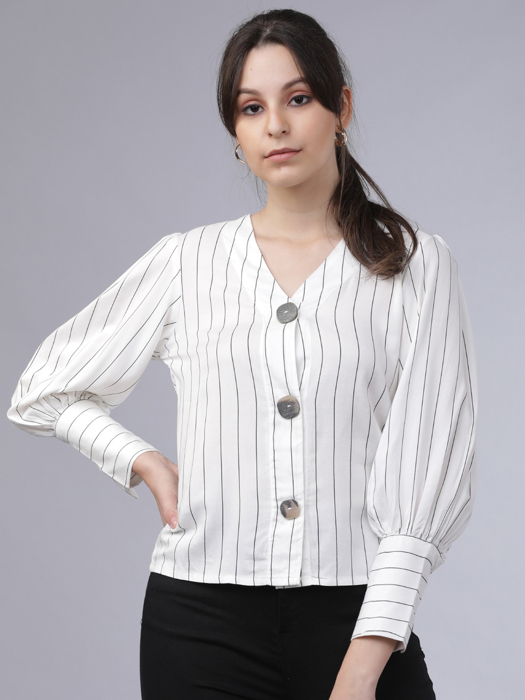 

Tokyo Talkies Women White Printed Top