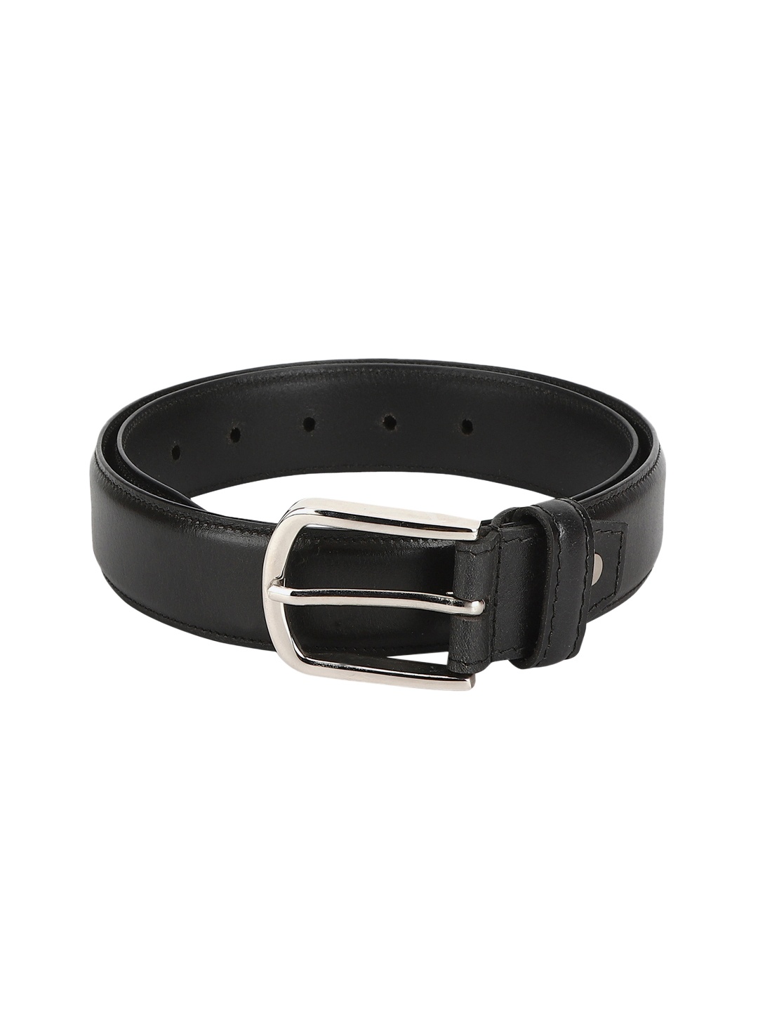 

Aditi Wasan Men Black Solid Leather Belt