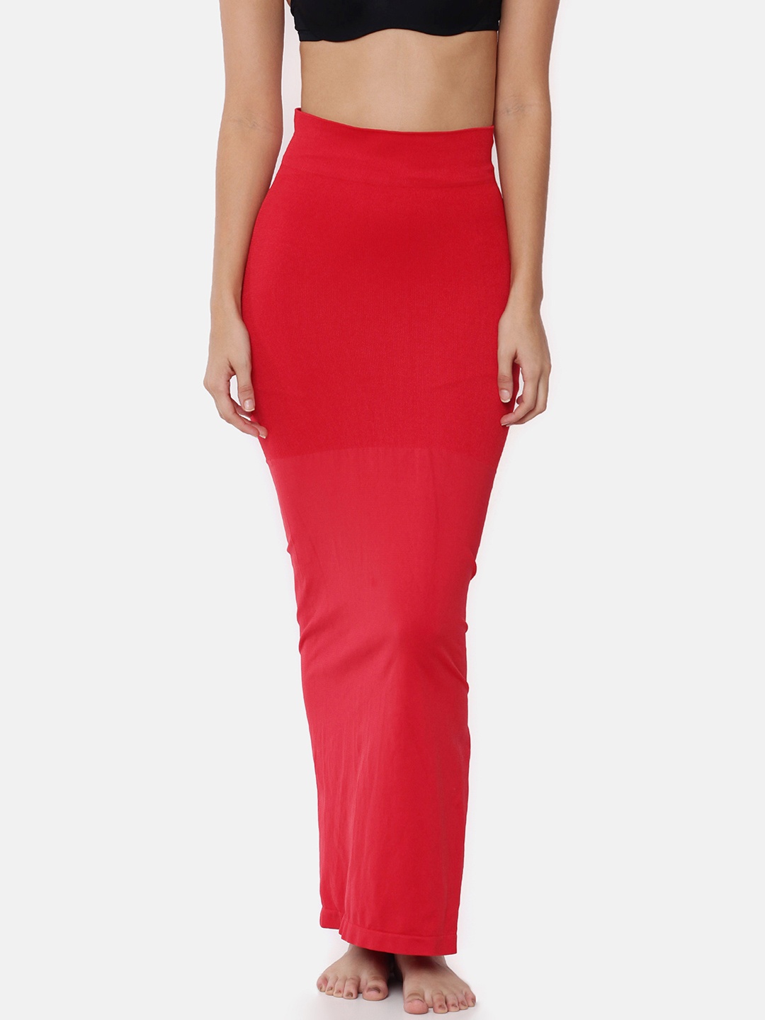 

GOLDSTROMS Women Red Solid Saree Shapewear SSWR-RED