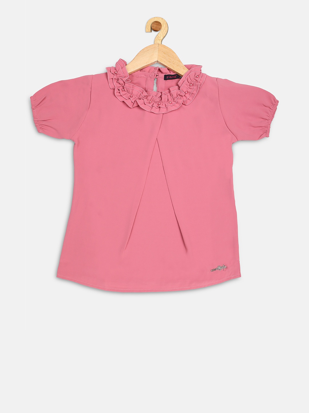

Ziama Girls Pink Solid Top