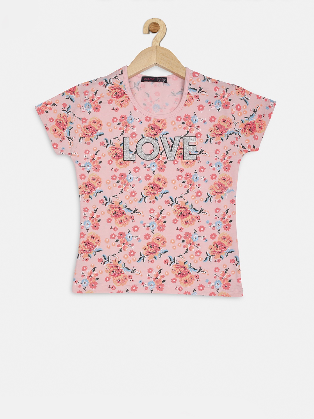

Ziama Girls Pink Printed Top