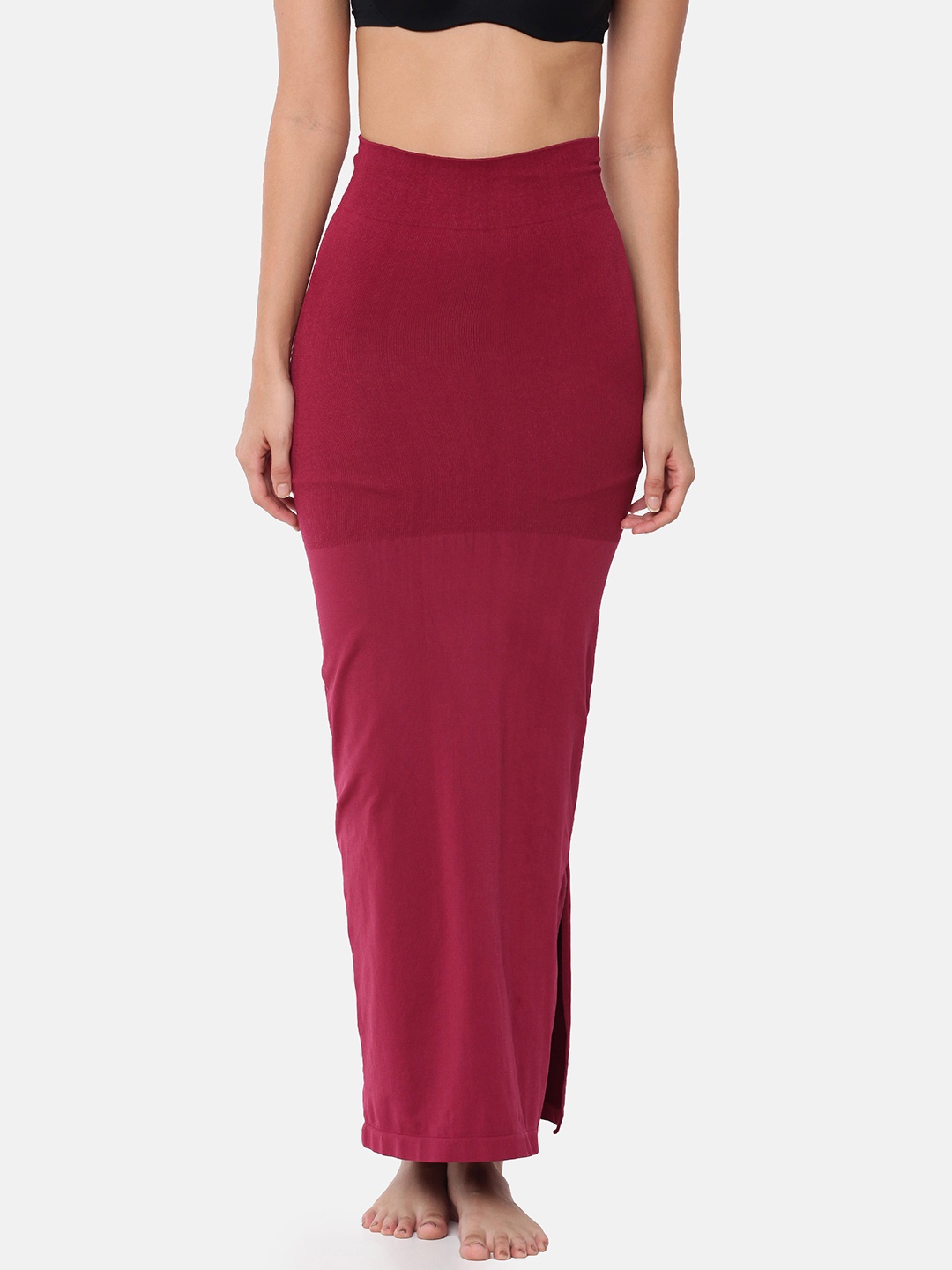 

GOLDSTROMS Women Burgundy Solid Saree Shapewear SSWR-BGNDY
