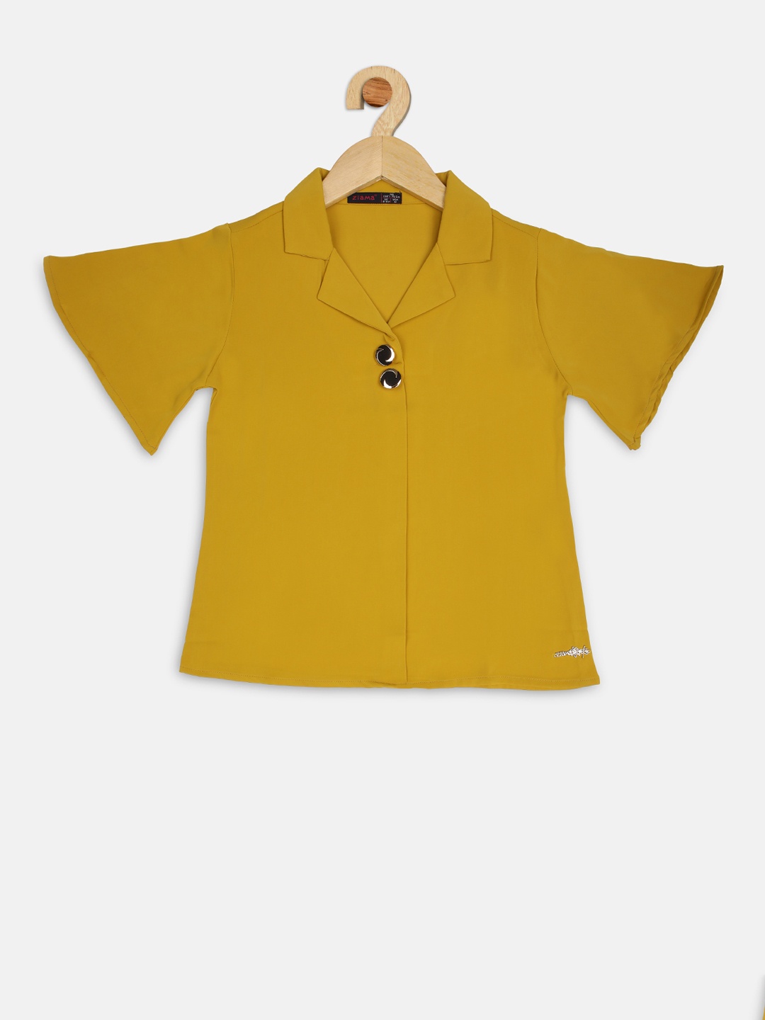 

Ziama Girls Mustard Solid Top