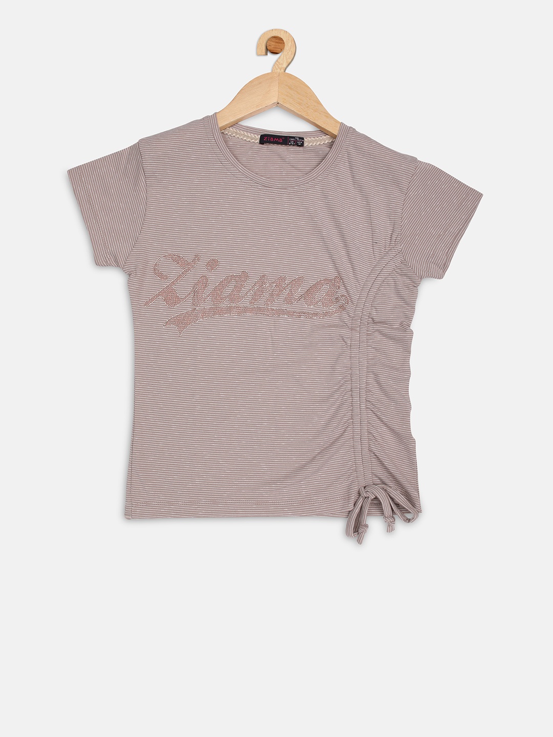 

Ziama Girls Taupe Printed Top