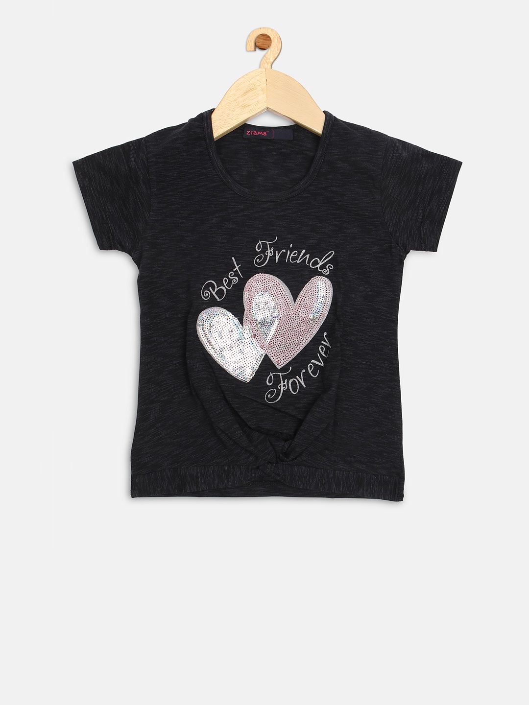 

Ziama Girls Black Printed Top
