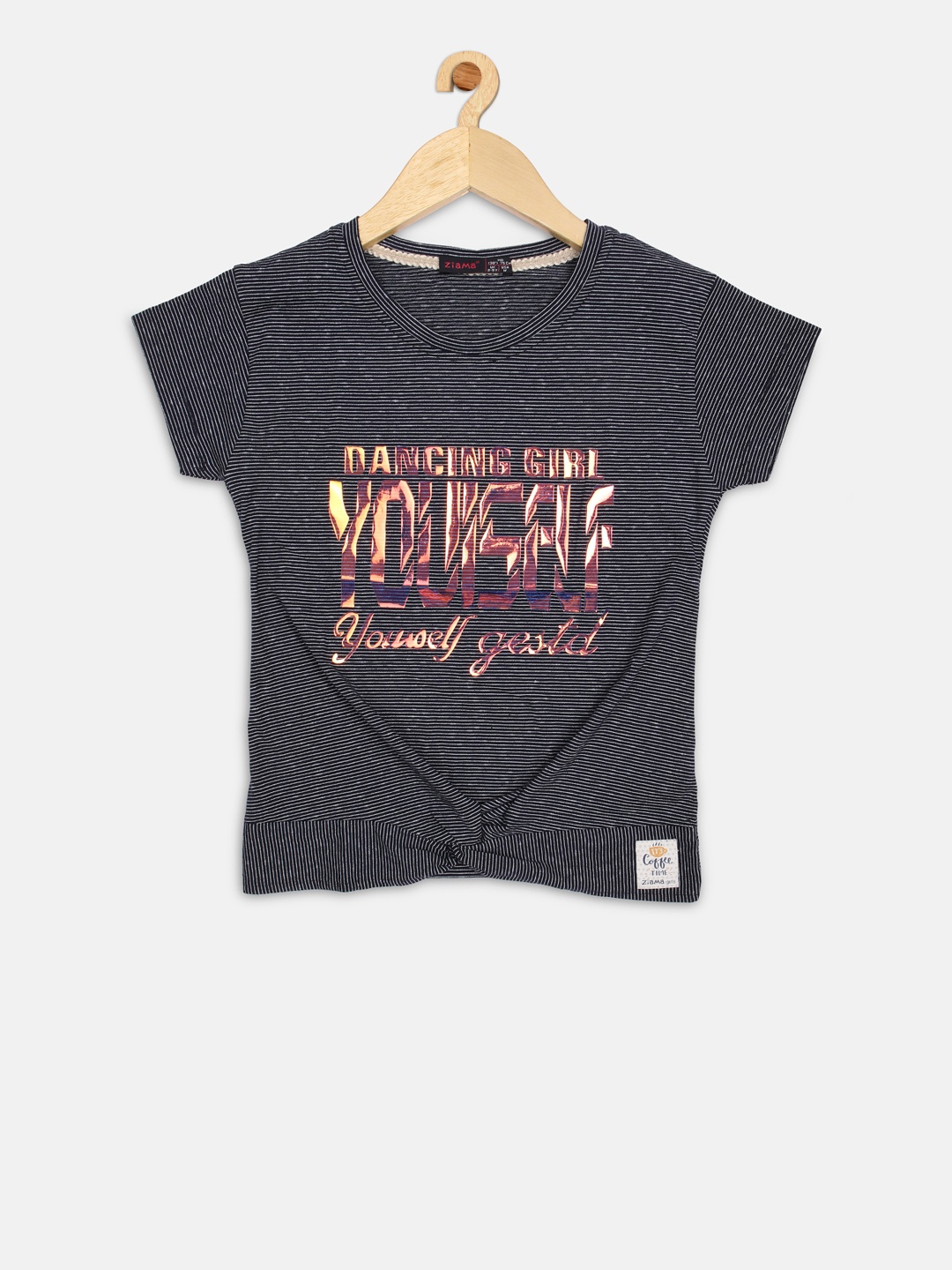 

Ziama Girls Blue Printed Top