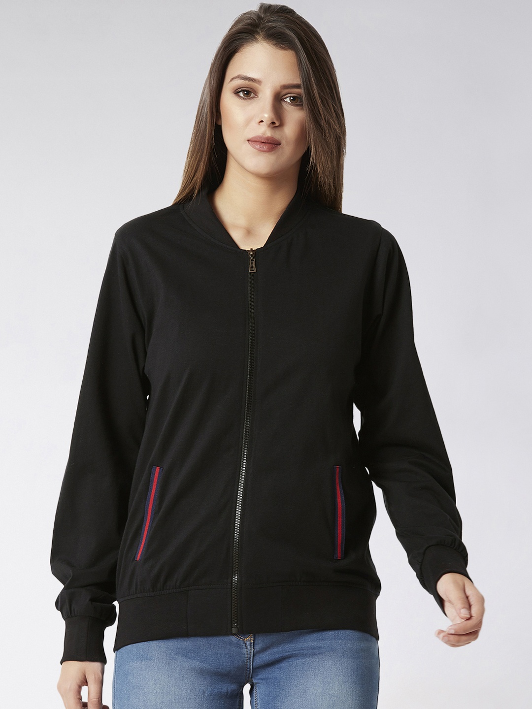 

Miss Chase Women Black Solid Bomber