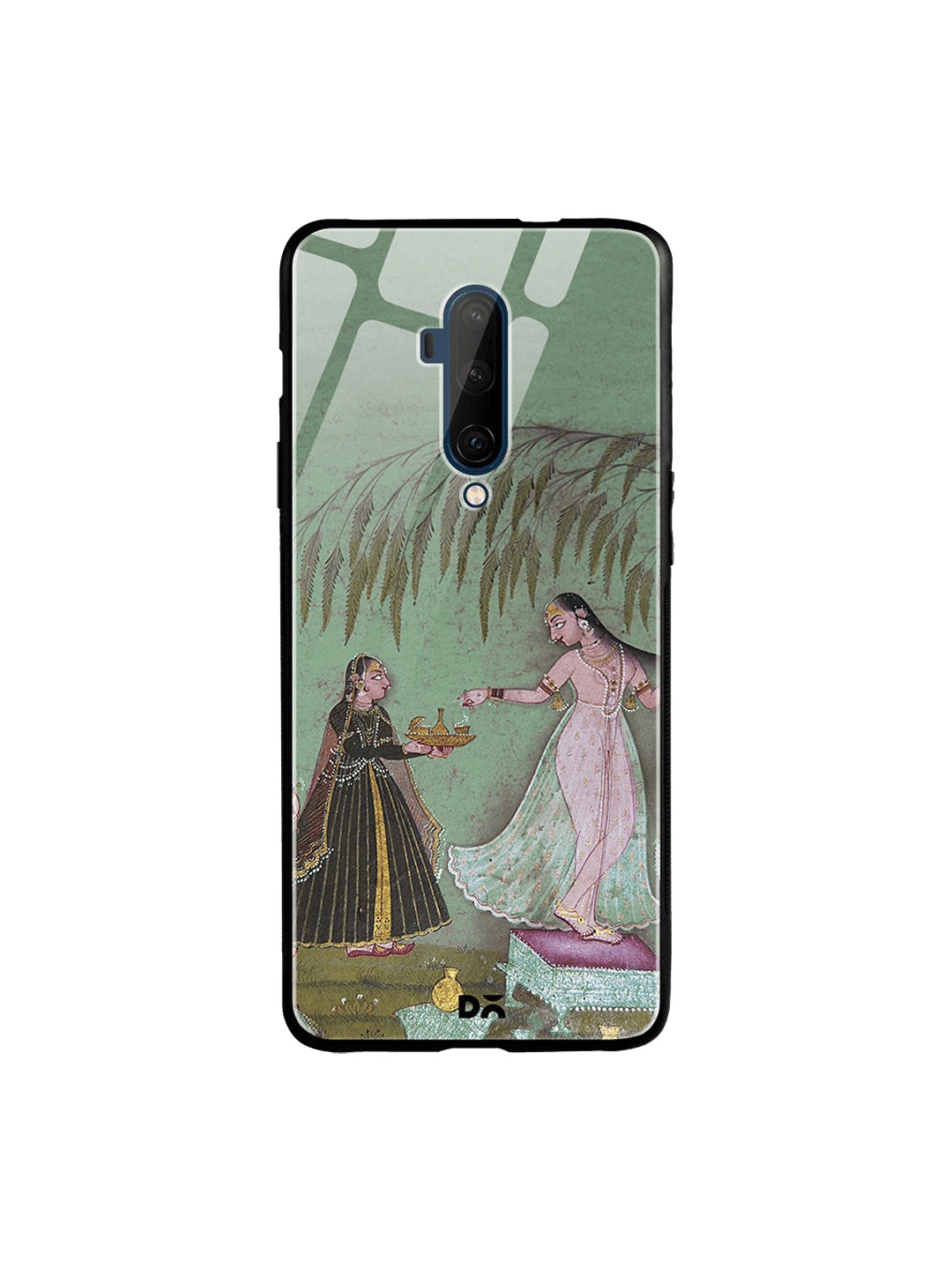 

DailyObjects Green & Pink Maids with Offerings OnePlus 7T Pro Glass Mobile Case