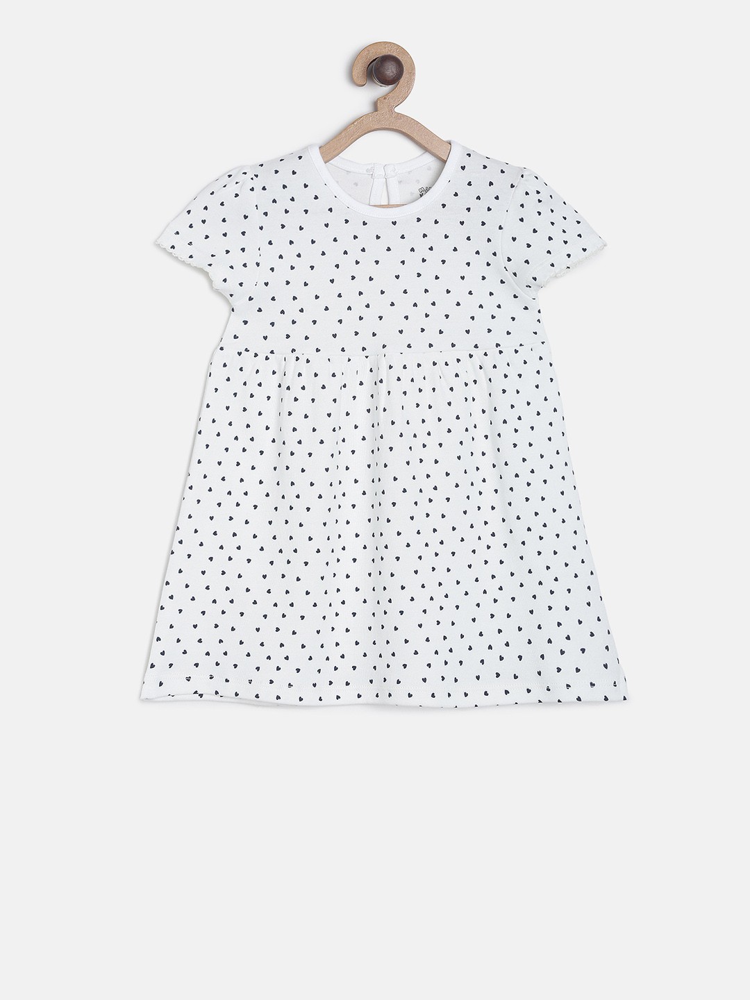

MINI KLUB Girls White Printed A-Line Dress