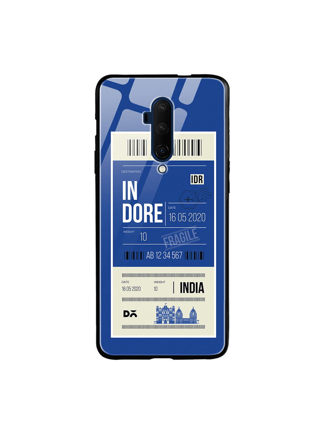 

DailyObjects Blue & White Indore City Tag OnePlus 7 Pro Glass Case