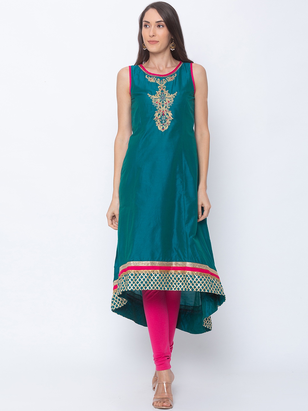 

Globus Women Green Embellished Anarkali Kurta
