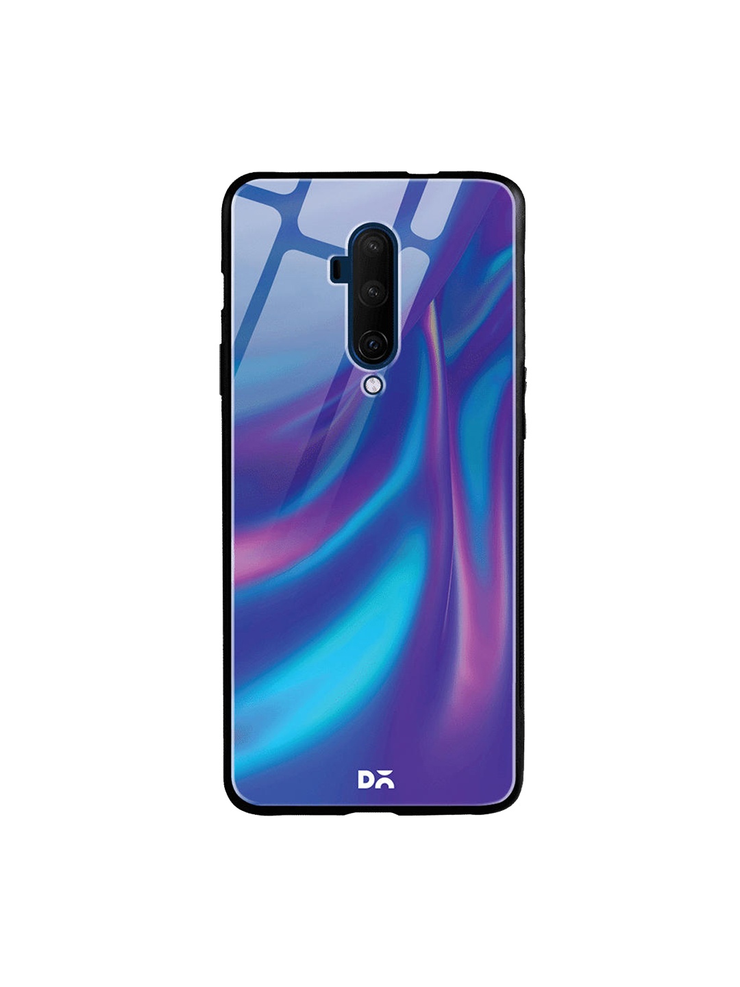 DailyObjects Blue & Pink Dual Holo Satin OnePlus 7T Pro Glass Case