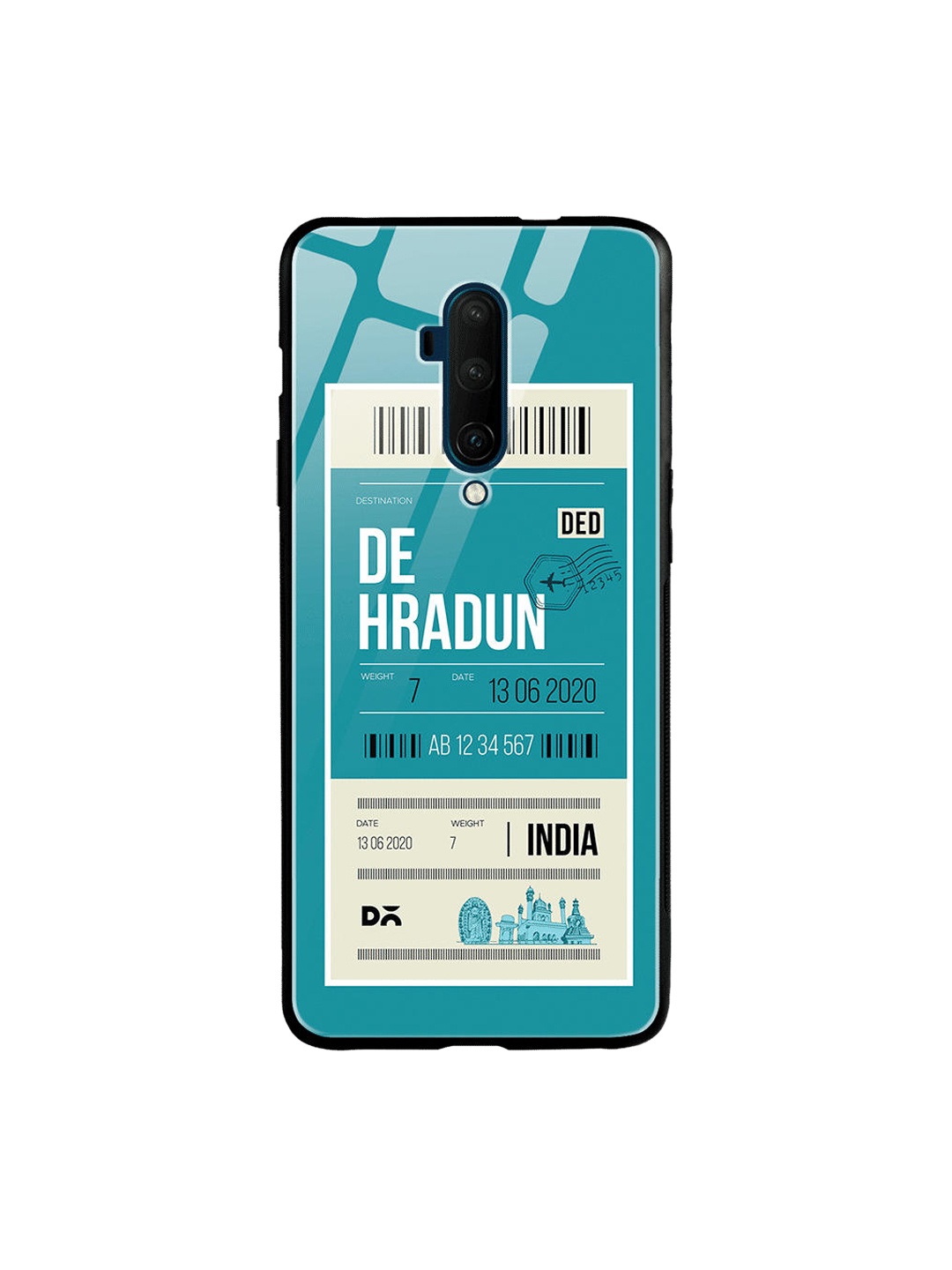 

DailyObjects Green & Beige Dehradun City Tag OnePlus 7T Pro Glass Cover