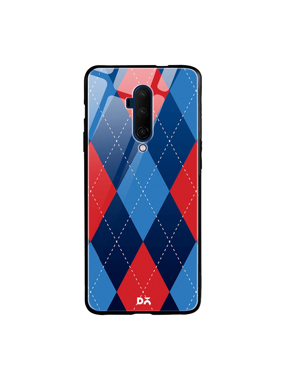

DailyObjects Blue & Red Dual Diamond Nightfall OnePlus 7T Pro Glass Case
