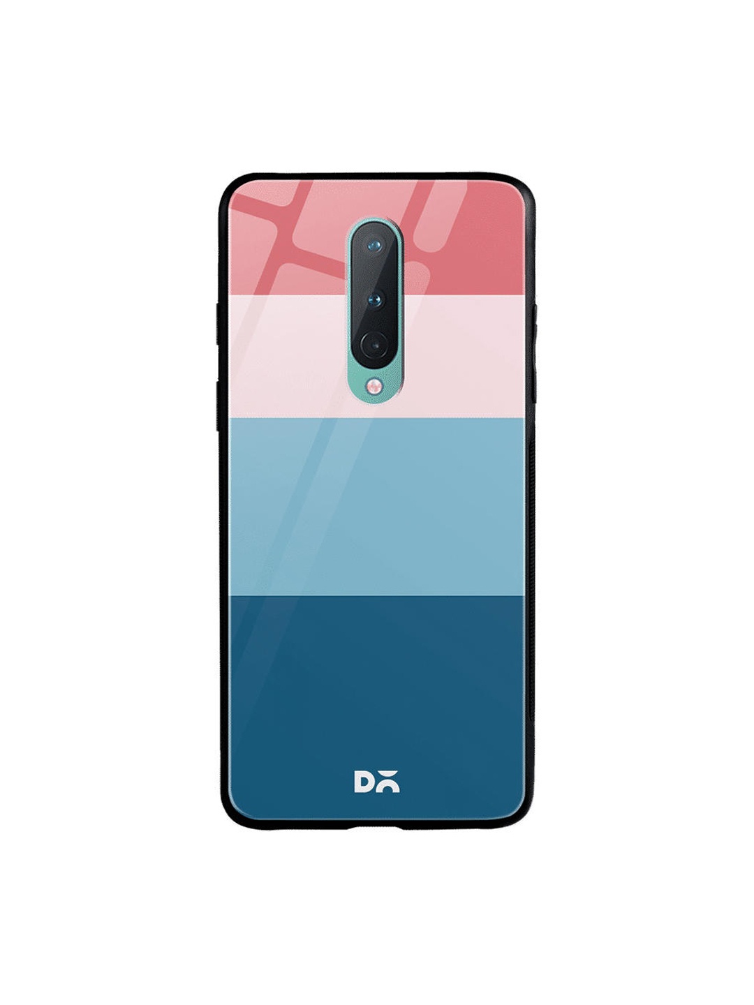 

DailyObjects Blue & Pink Candy Quad OnePlus 8 Glass Case