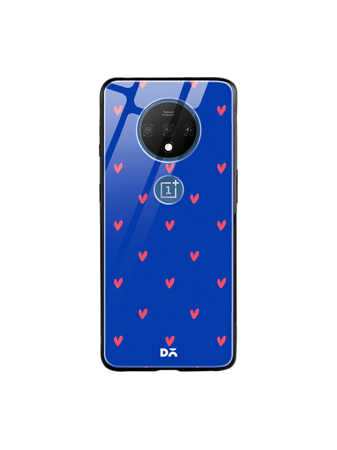 

DailyObjects Blue & Red Bundle Heart OnePlus 7T Glass Case