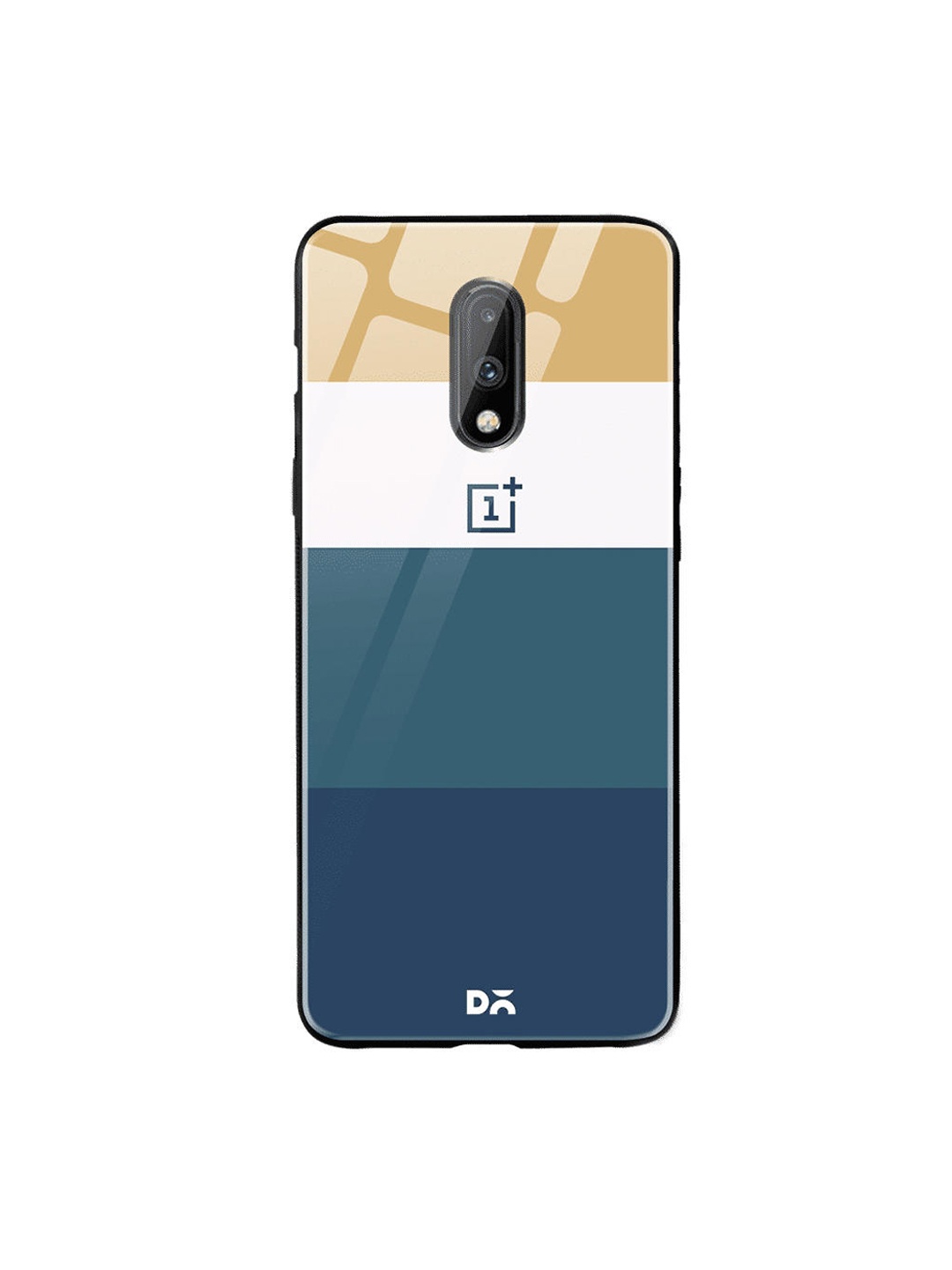 

DailyObjects Blue & Brown Subtle Quad OnePlus 7 Glass Case