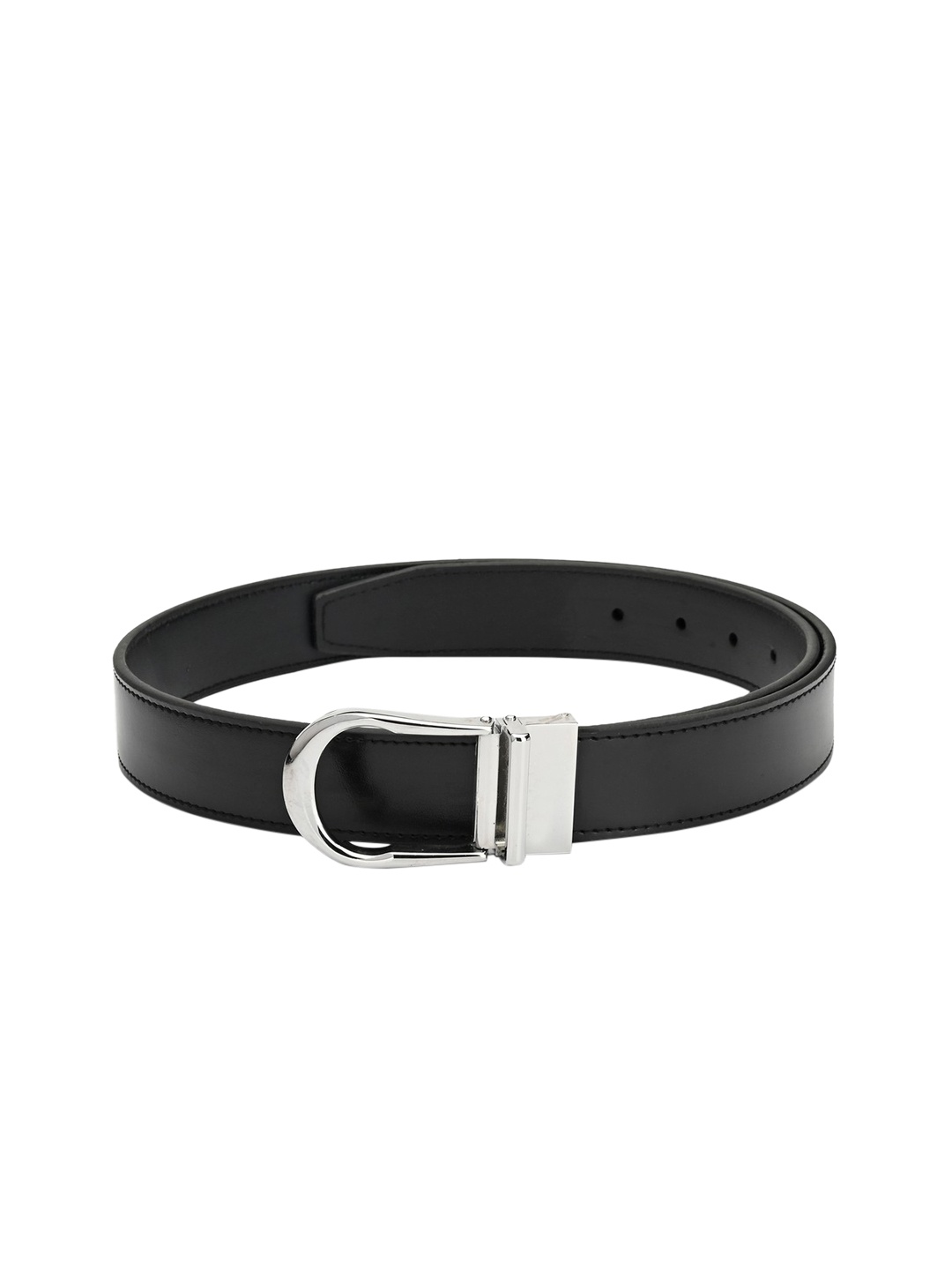 

Pacific Gold Men Black Solid Belt