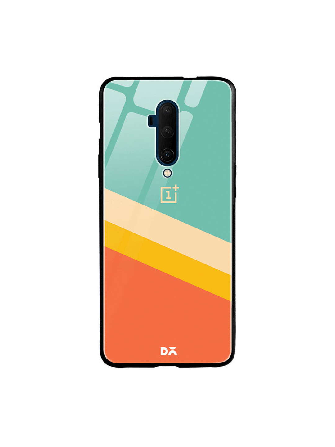 

DailyObjects Sea Green & Orange Tropical Angles OnePlus 7T Pro Glass Case