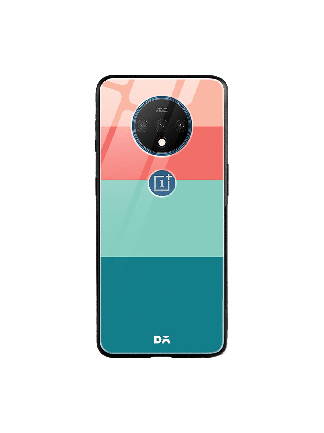 

DailyObjects Teal Green & Coral Sweet Quad OnePlus 7T Glass Case