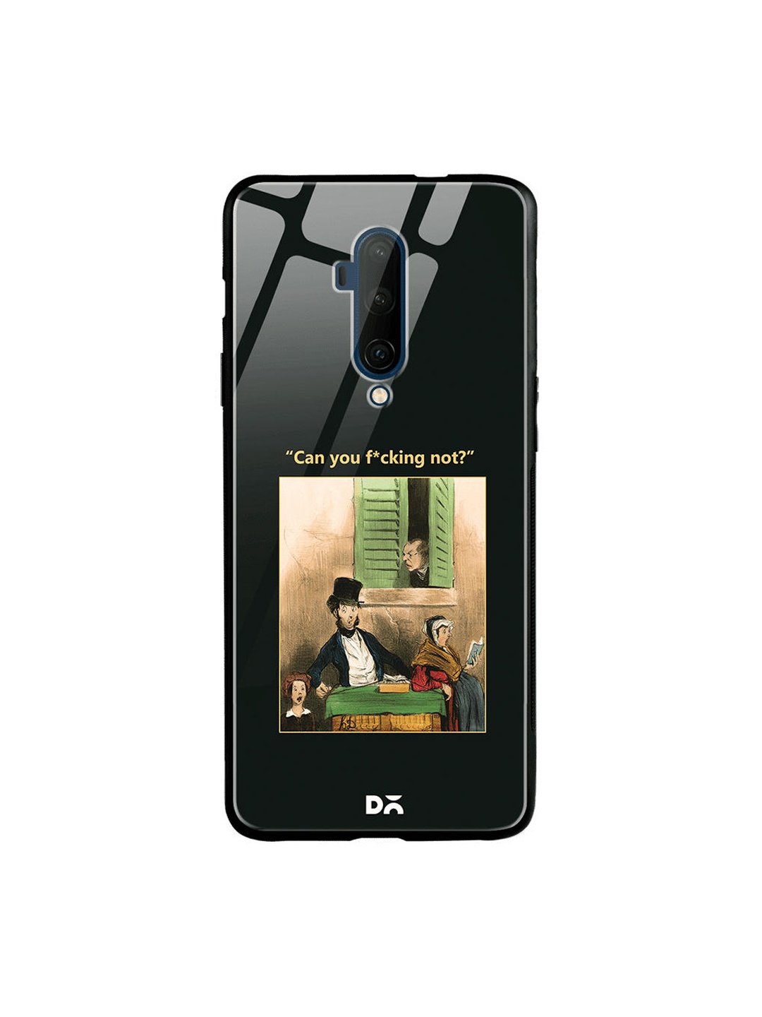 

DailyObjects Black & Beige Can You Not OnePlus 7 Pro Glass Cover