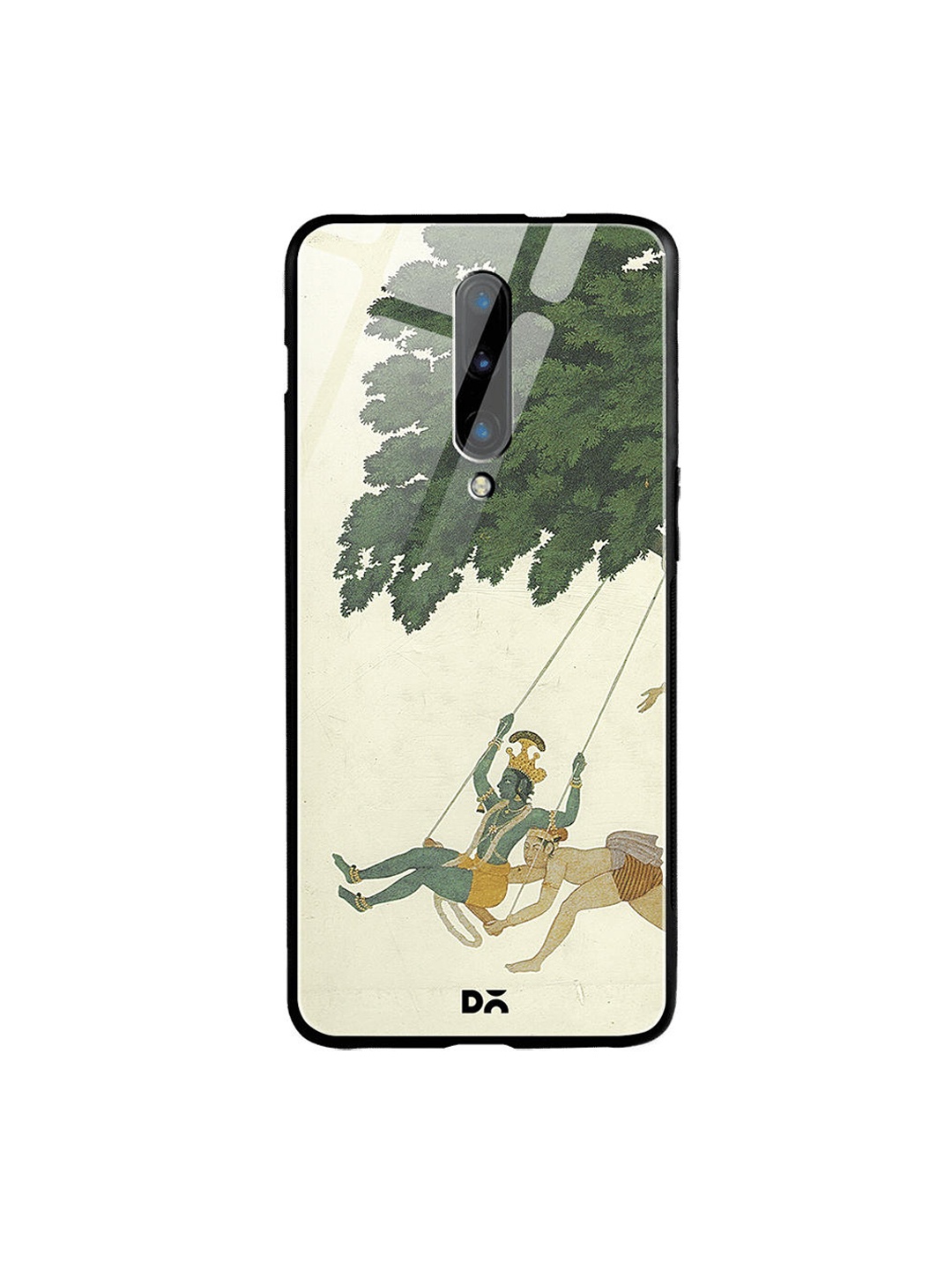 

DailyObjects Beige & Green Krishna Swings Passport OnePlus 7 Pro Glass Cover