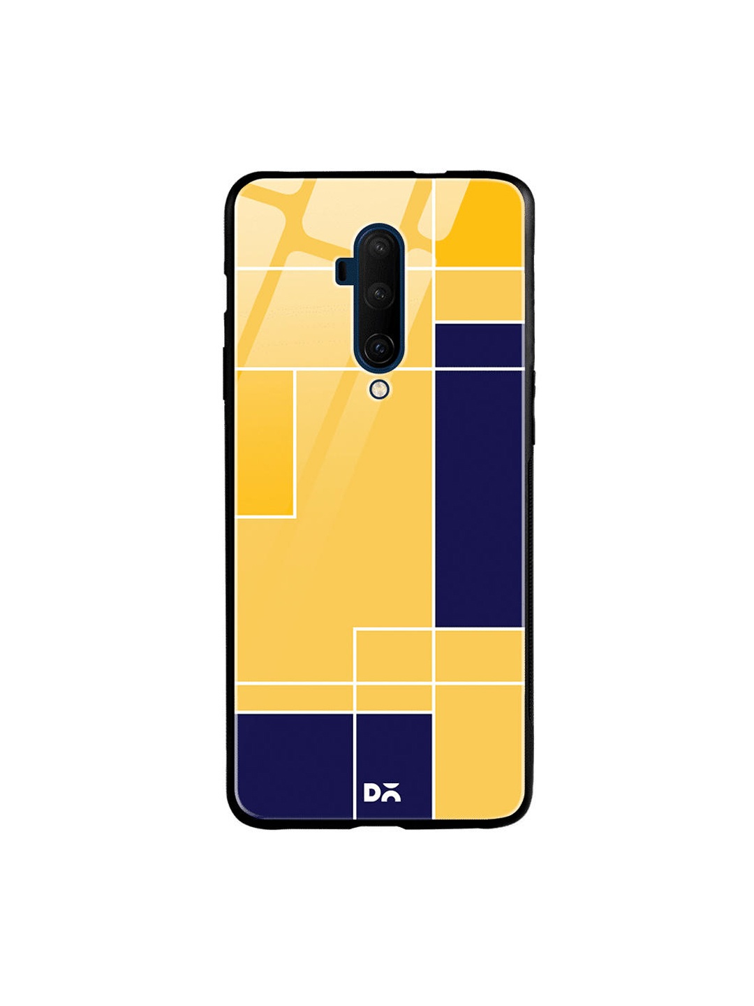 

DailyObjects Yellow & Blue Banana Milkshake Blocks OnePlus 7T Pro Glass Case