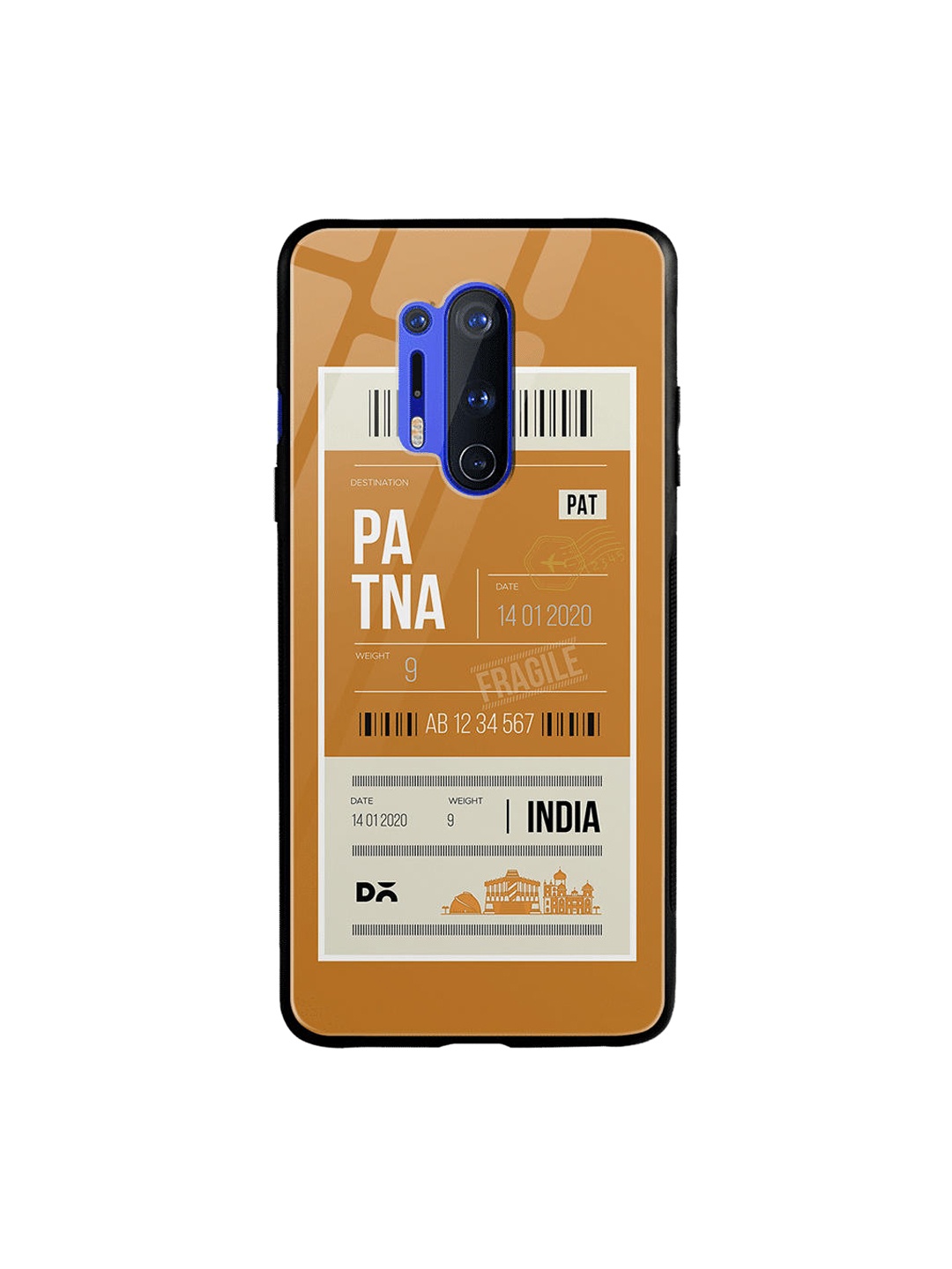 

DailyObjects Orange & Beige Patna City Tag OnePlus 8 Pro Glass Cover