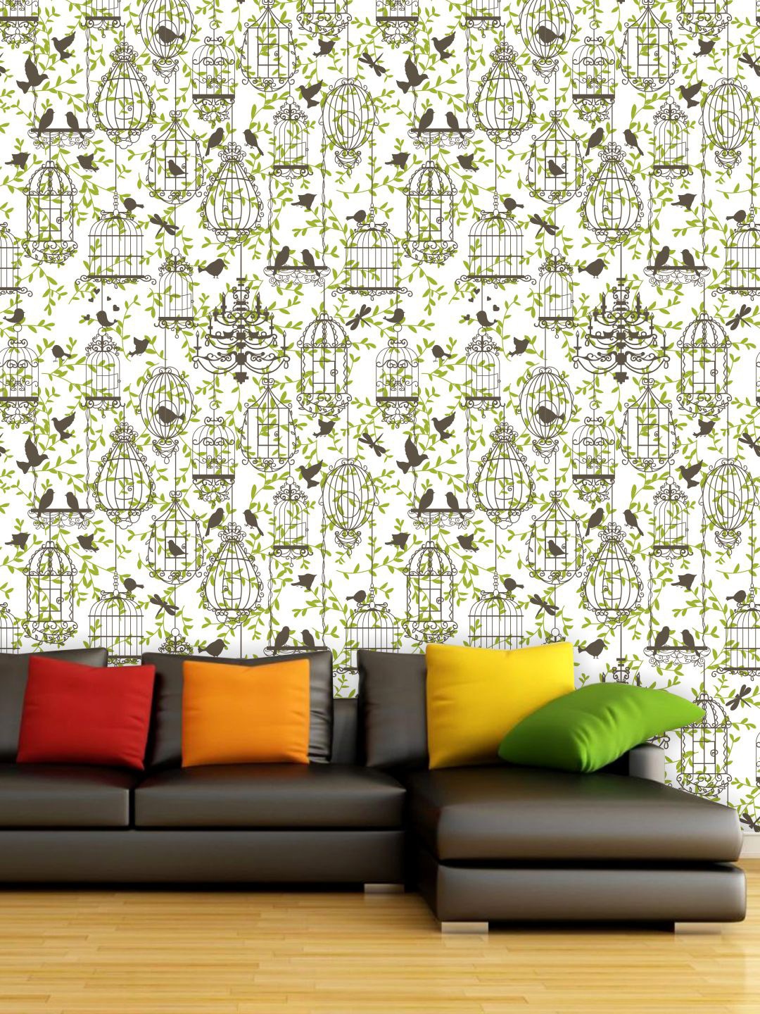

PAPER PLANE DESIGN White & Green Waterproof Vinyl Wallpaper