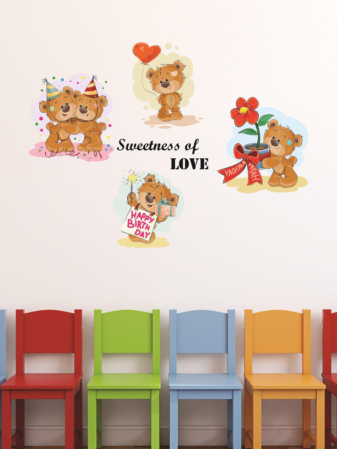 

WALLSTICK Brown & Red Sweetness Of Love Large Vinyl Wall Sticker