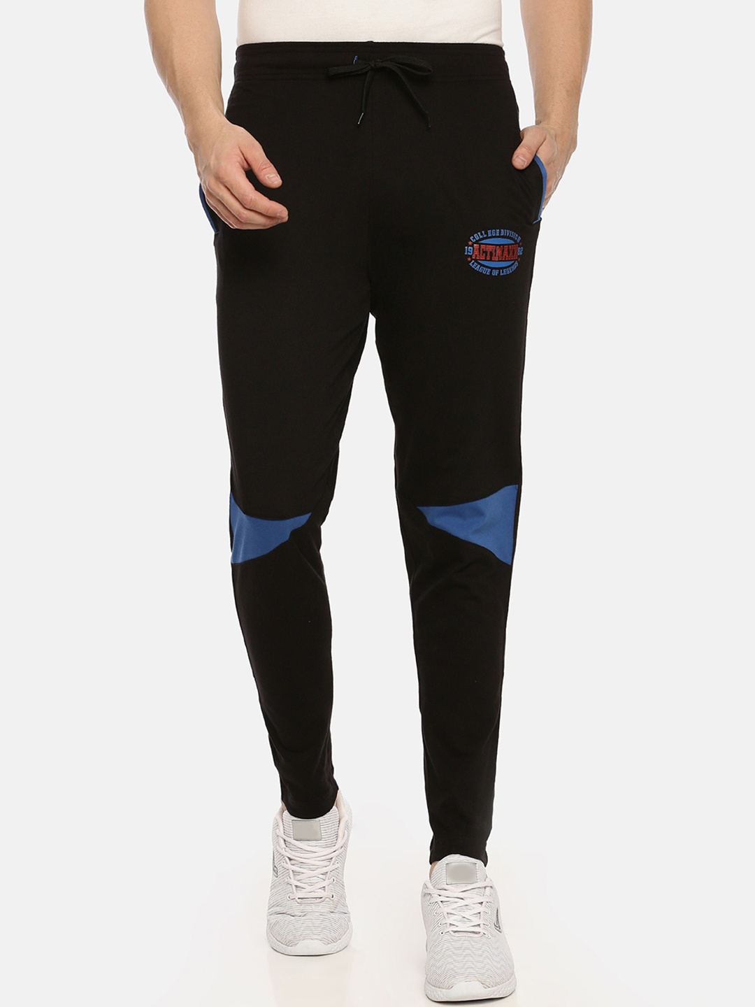 

ACTIMAXX Men Black Solid Slim-Fit Track Pants