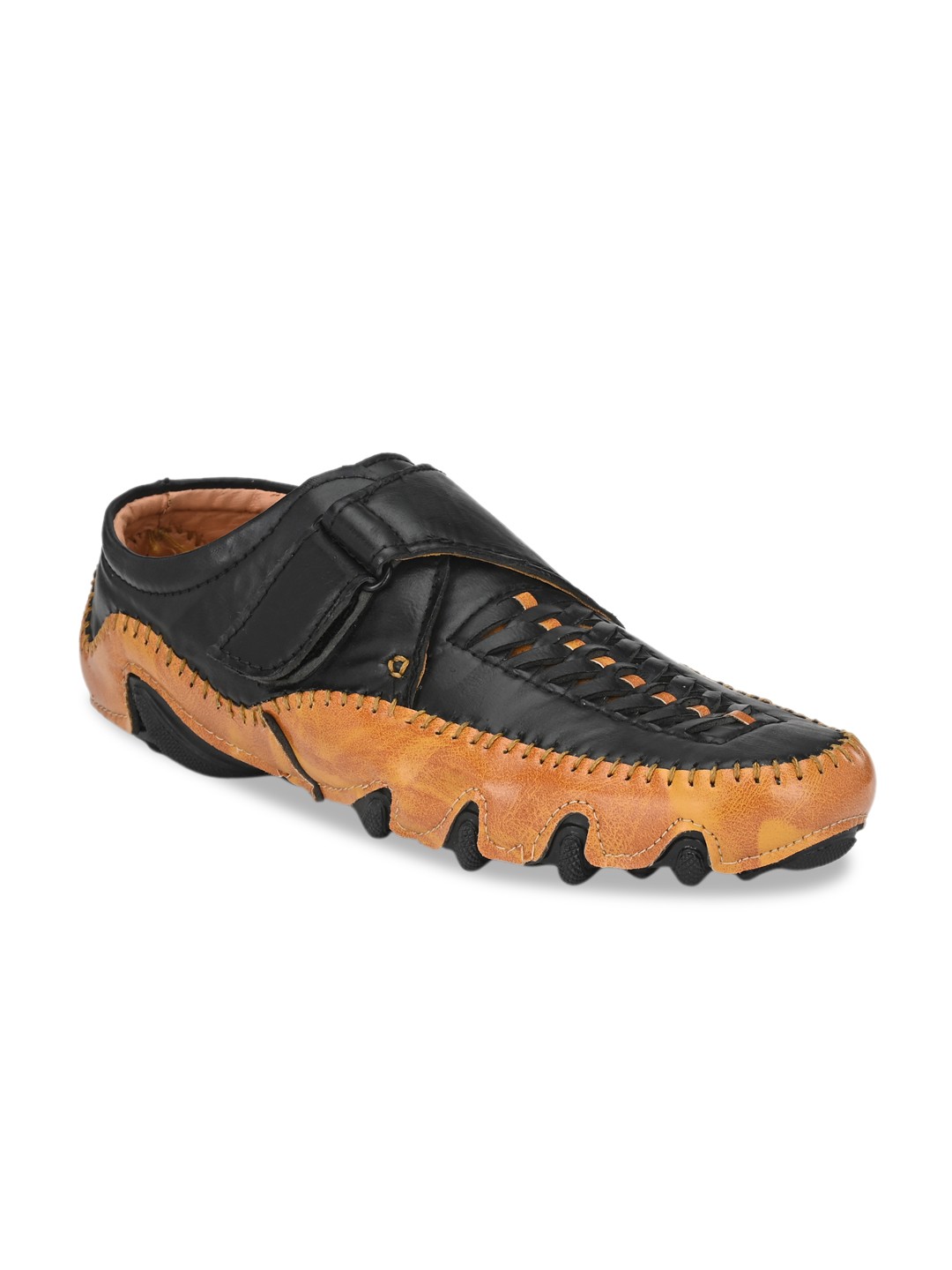 

Big Fox Men Black & Brown Shoe Style Sandals