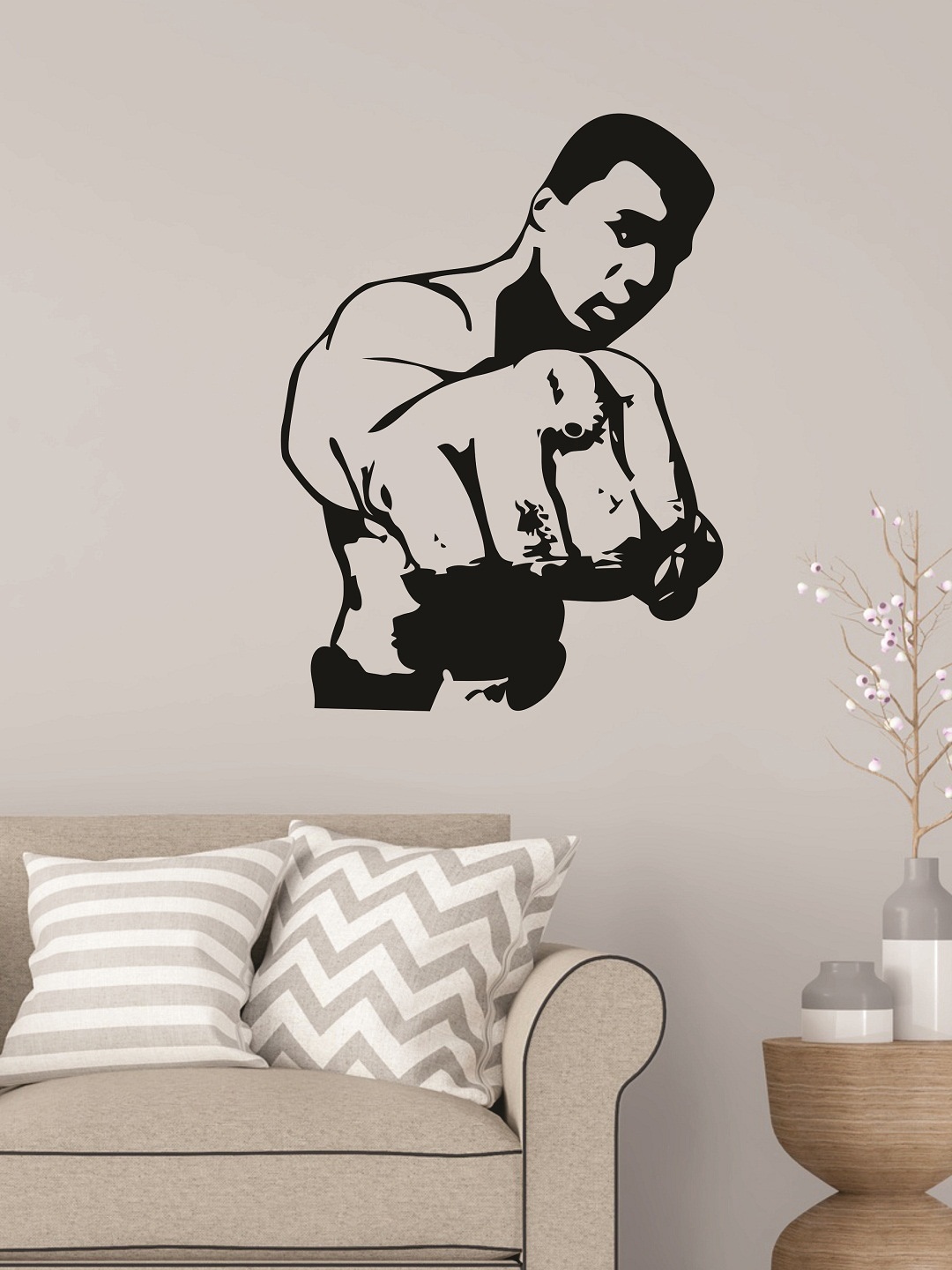

WALLSTICK Black Boxer Large Vinyl Wall Sticker