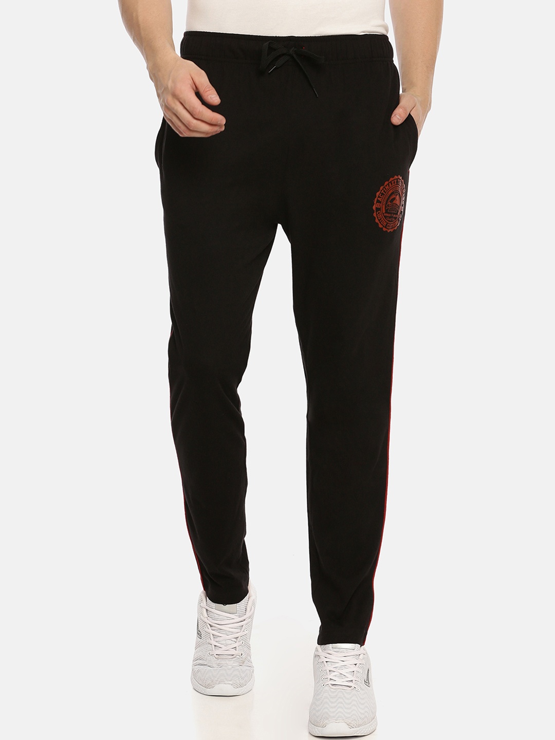 

ACTIMAXX Men Black Solid Slim-Fit Track Pants