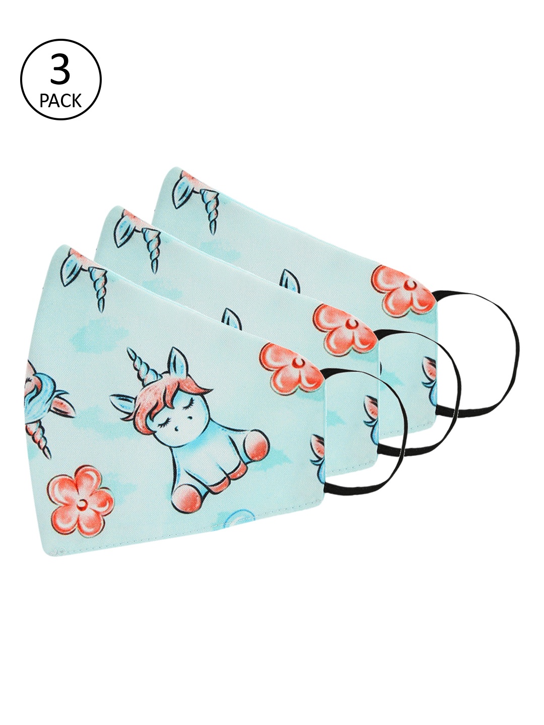 

Tossido Kids Pack Of 3 3-Ply Reusable Outdoor Masks, Multi