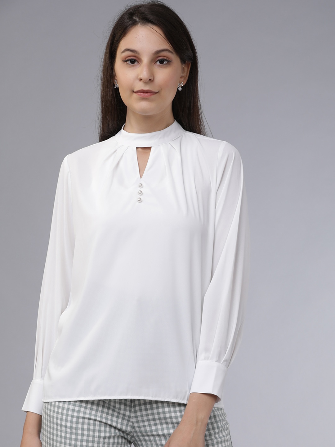 

Tokyo Talkies Women White Solid Top