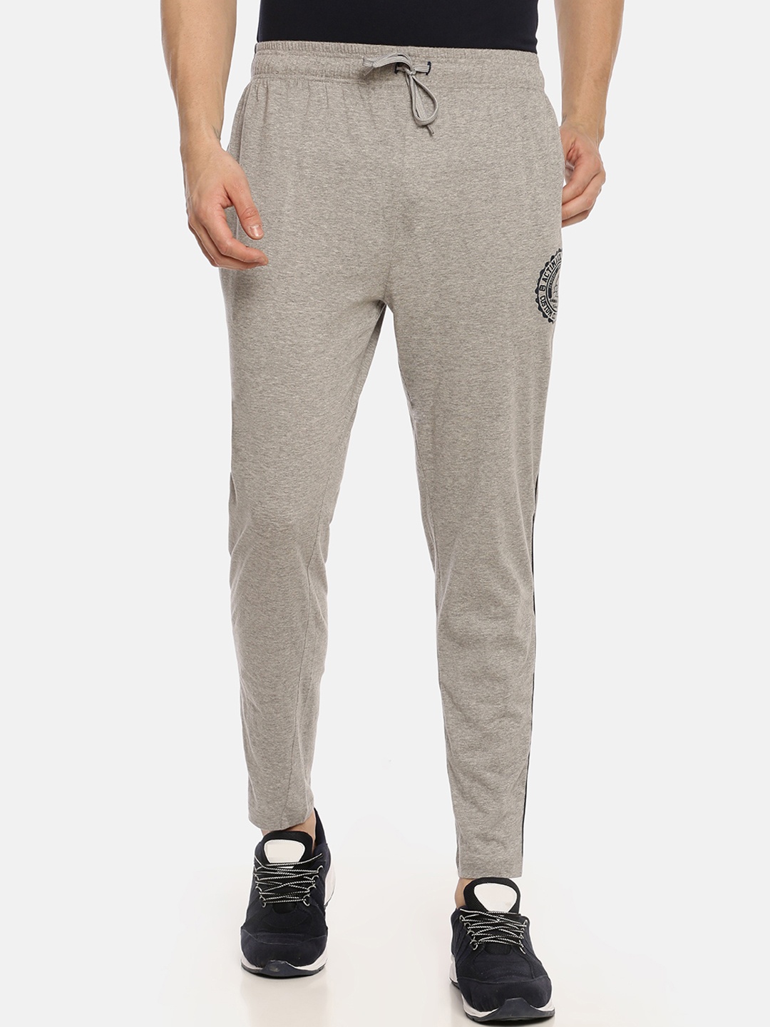

ACTIMAXX Men Grey Melange Solid Slim-Fit Track Pants