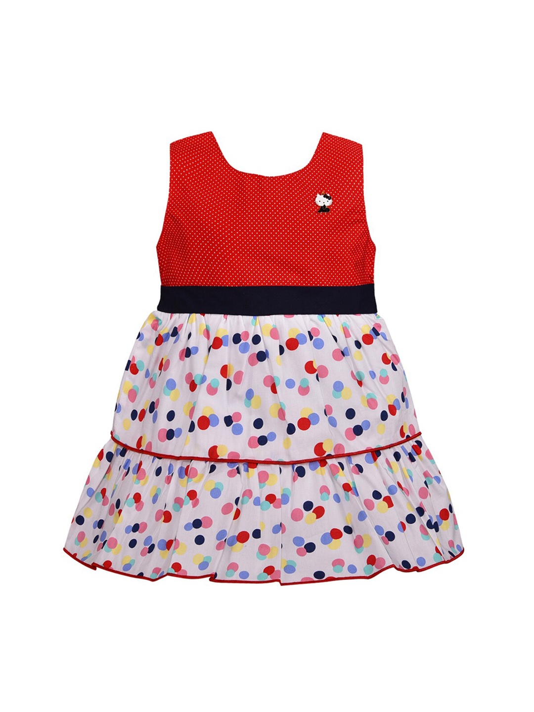 

Wish Karo Girls Red Printed A-Line Dress
