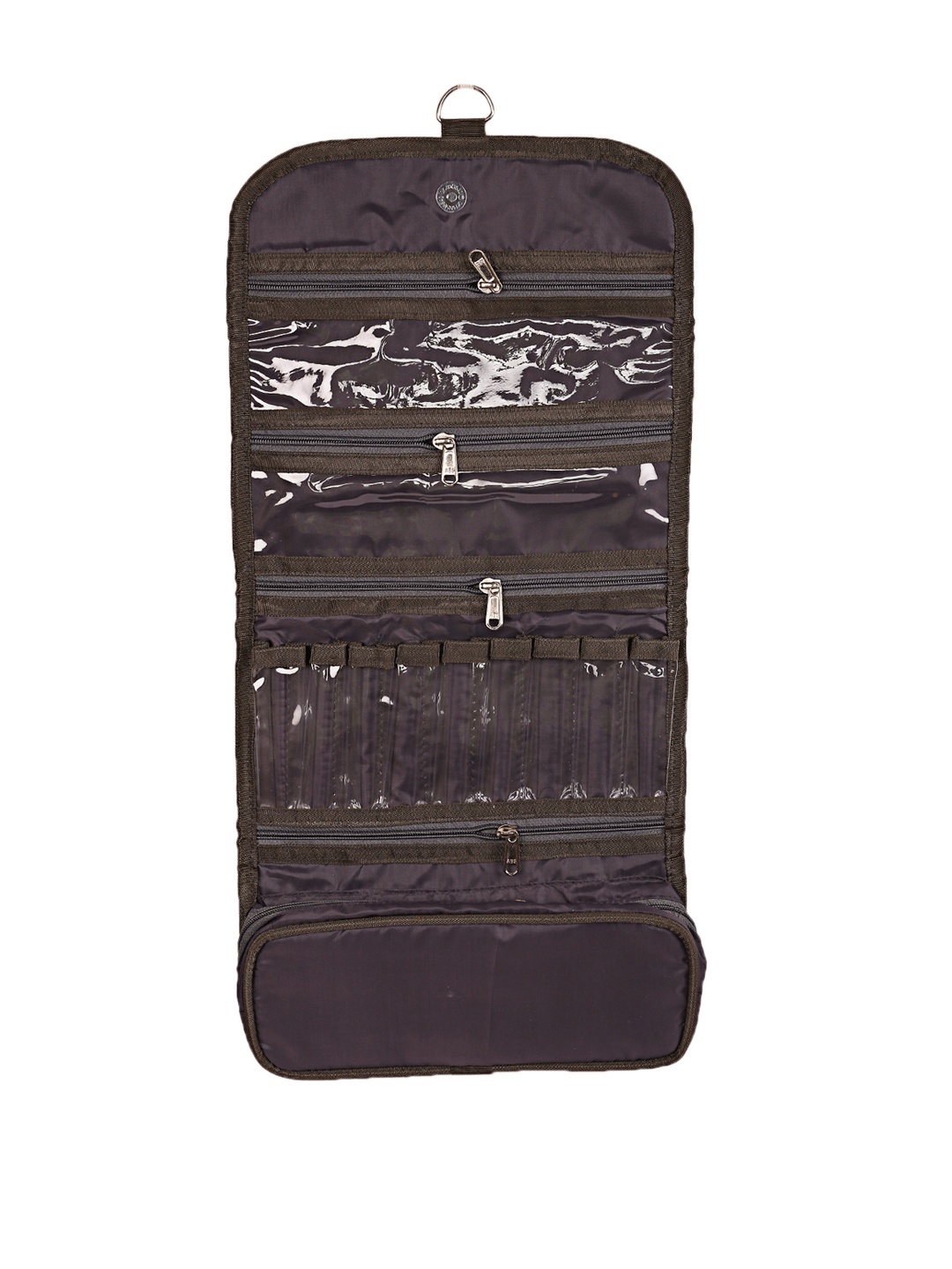 

Kuber Industries Brown & Transparent Solid Travel Organiser Kit