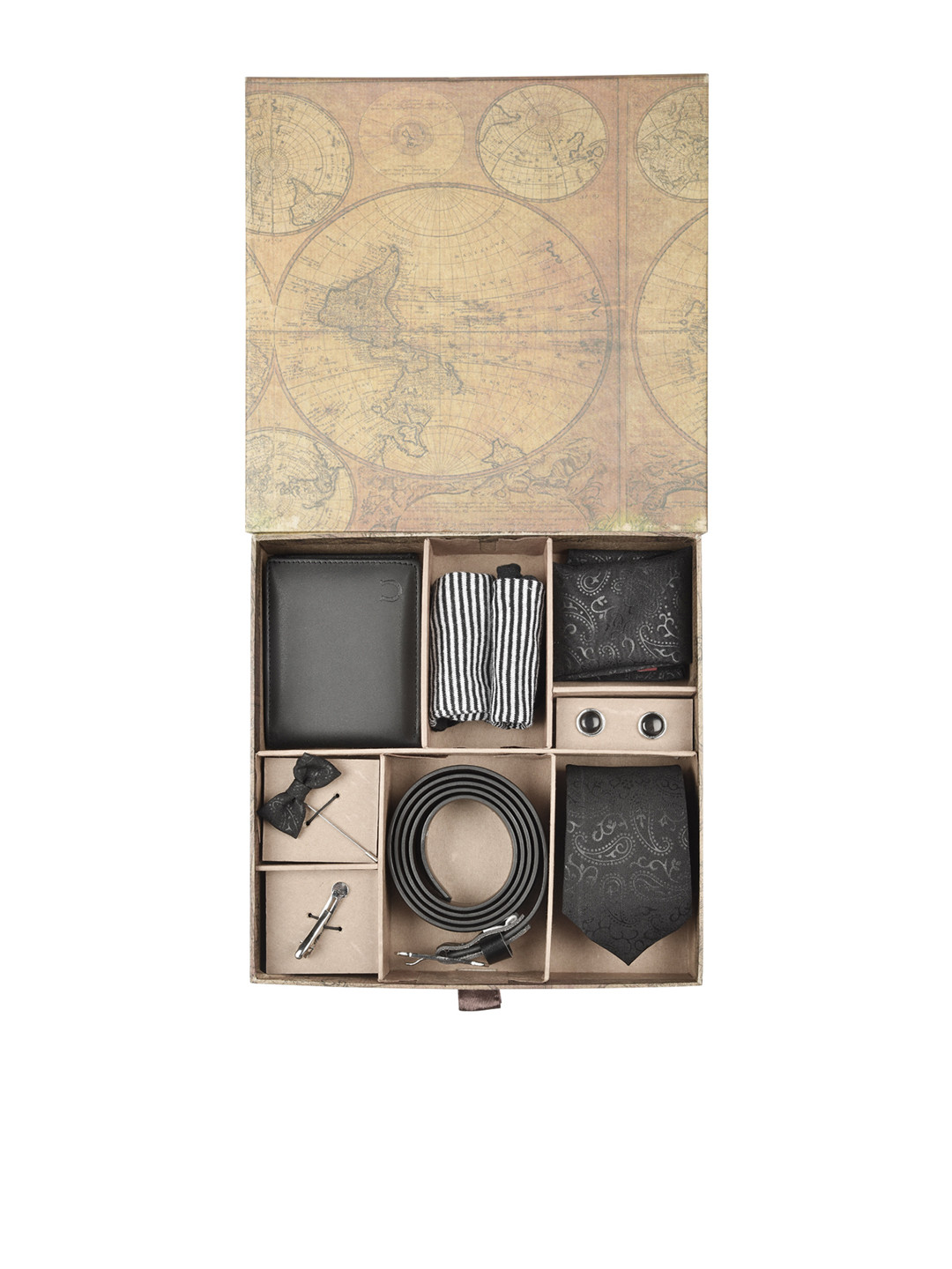 

Blacksmith Men Black & Silver-Toned Accessory Gift Set