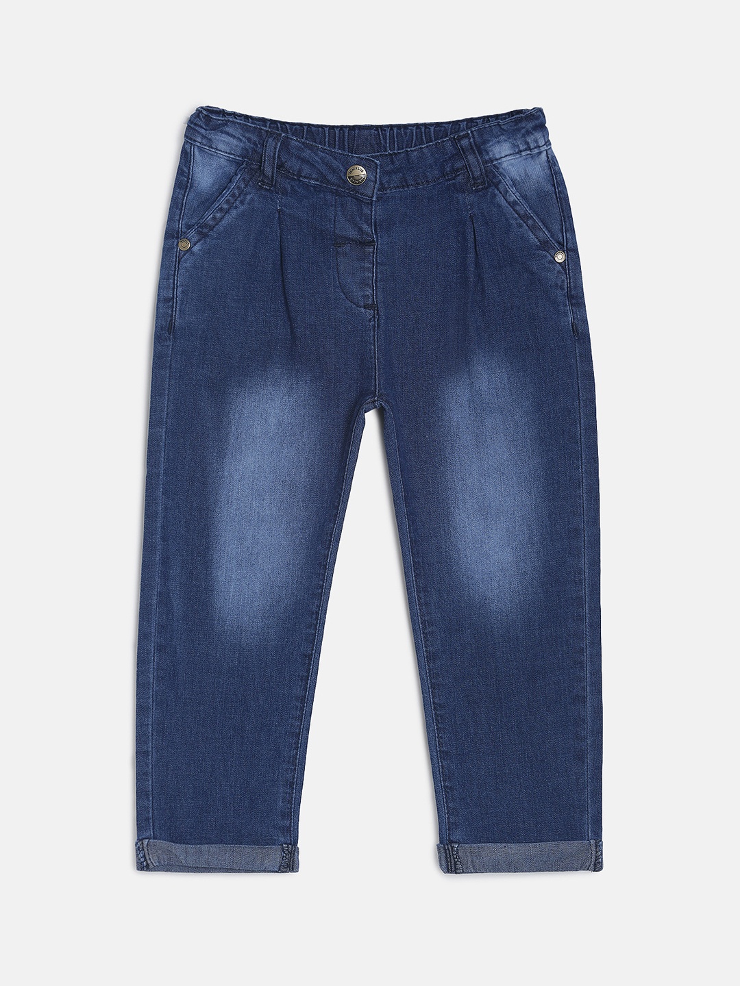 

MINI KLUB Girls Blue Regular Fit Mid-Rise Clean Look Jeans