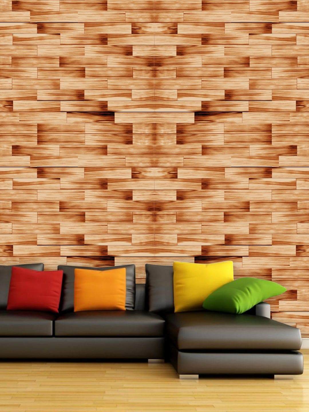 

PAPER PLANE DESIGN Brown Geometric Waterproof Vinyl Wallpaper