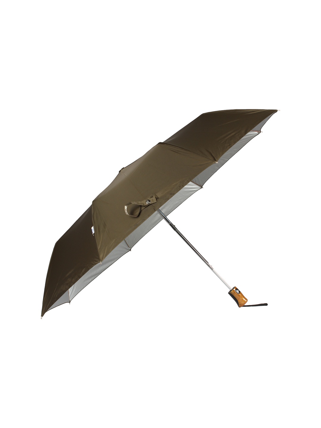 

Johns Unisex Olive Green Solid Kent Auto Semi-Automatic 3-Fold Umbrella