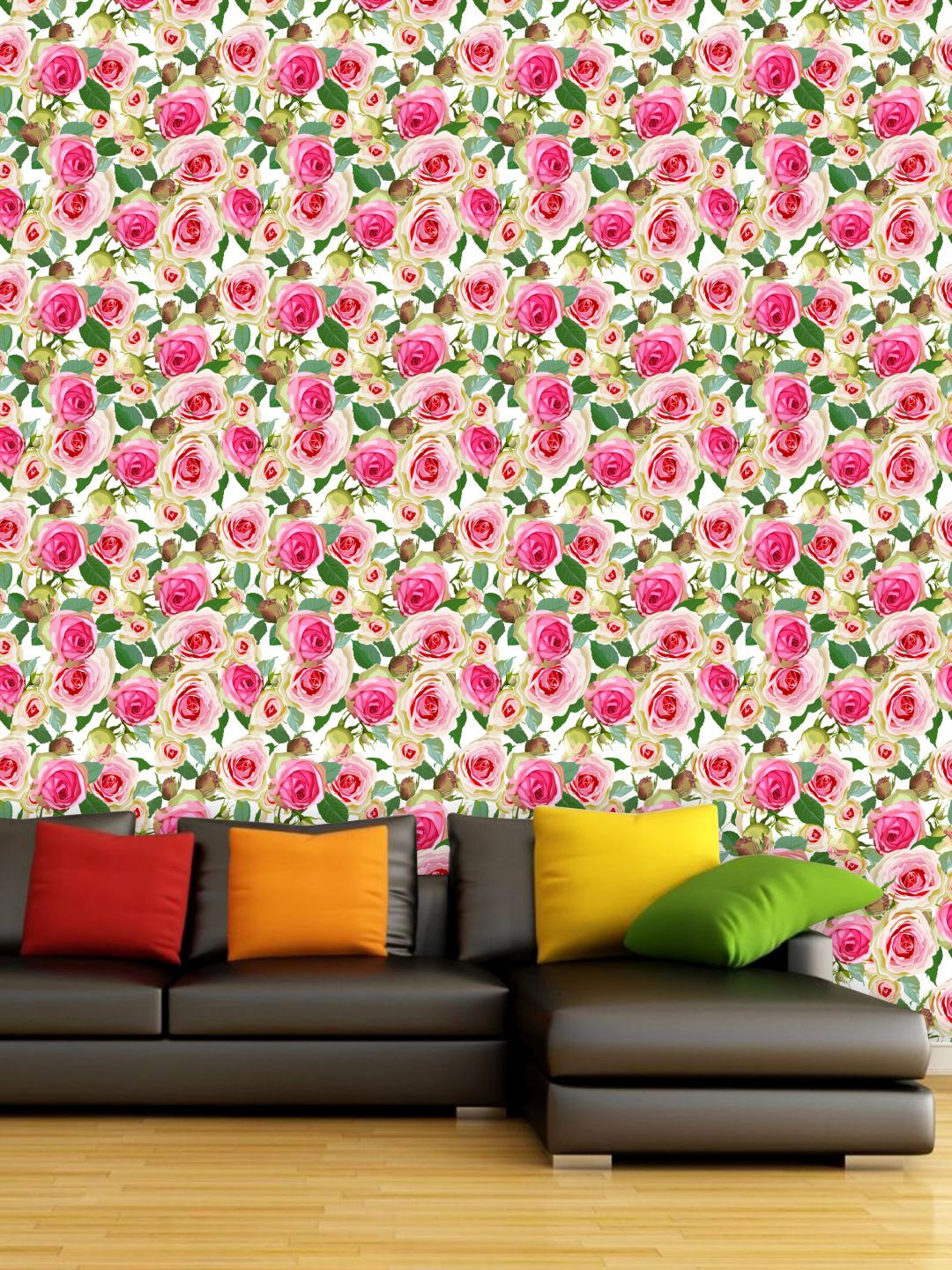 

PAPER PLANE DESIGN Pink & Green Floral Waterproof Vinyl Wallpaper